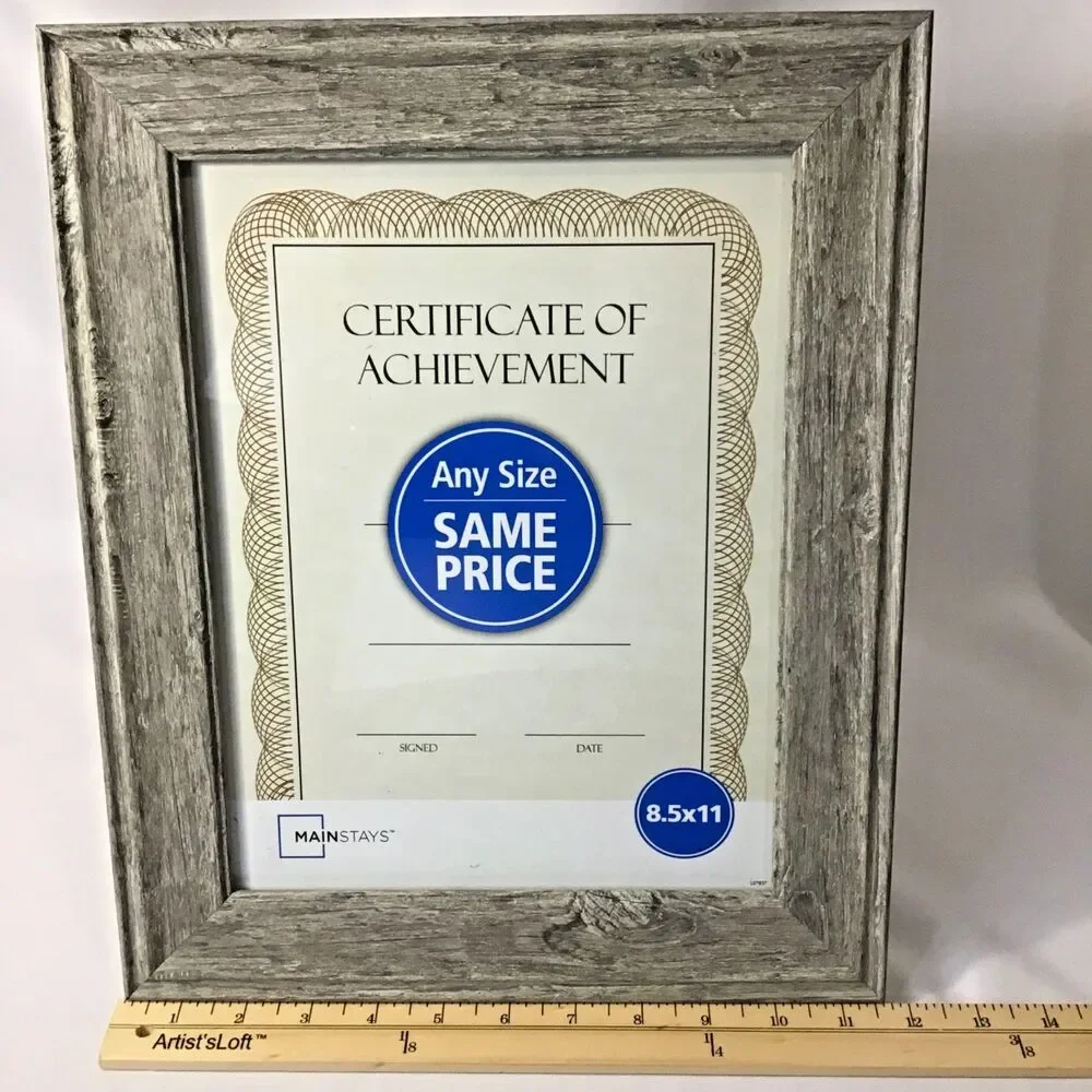 Mainstays 8.5x11 Rustic Gray Decorative Tabletop Picture Frame